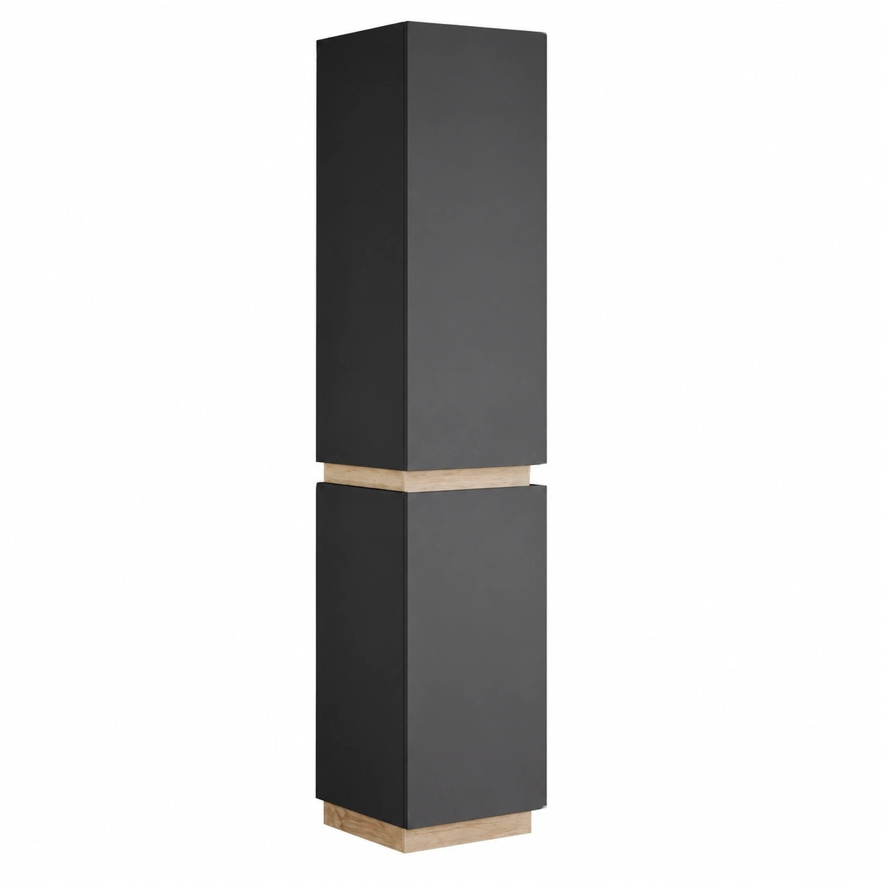 Vicco Hochschrank Gloria Anthrazit mit Siphonaussparung, 2 Türen, 33x197,5 cm