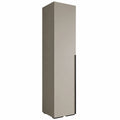 Moderner Inova Schrank mit Regalen und Hängestange - Vielseitiger Aufbewahrungsschrank für Schlafzimmer und Wohnzimmer - Kaschmir und Schwarz - 236,7x50x47 cm