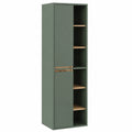 Vicco Viola Hochschrank in Grün/Anthrazit, 50x170 cm, wandmontierbar, mit offenen Regalfächern, kombinierbar mit Viola Kollektion