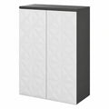 Vicco Bad-Midischrank Edge, Schwarz, 60x80 cm, 2 Türen, 3 Fächer, Push-to-Open