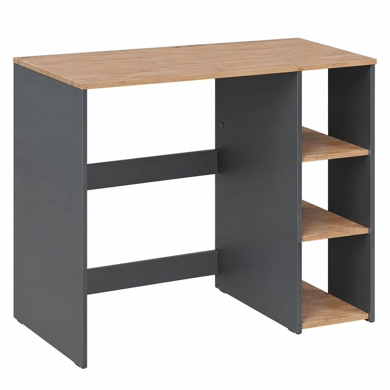 Vicco Waschmaschinenschrank Viktor, Anthrazit/Gold-Eiche, 94 x 88 cm, mit Regal