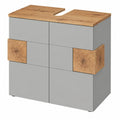 Vicco Edler Waschbeckenunterschrank zur Wandmontage, Grau, Flexibel 73.1 x 64 cm