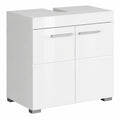 Trendteam Amanda - Waschbeckenunterschrank in Weiß Hochglanz - 60x56x34 cm - Kratzfest und Praktisch