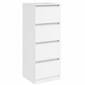 IDMarket – Kommode TOMI mit 4 Schubladen, 30 cm, Weiß, Holz, für Bad und Flur