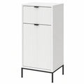 Vicco Badschrank Eliza, Weiß, 40 x 87 cm, mit Tür und Schublade, ideal für Badezimmeraufbewahrung