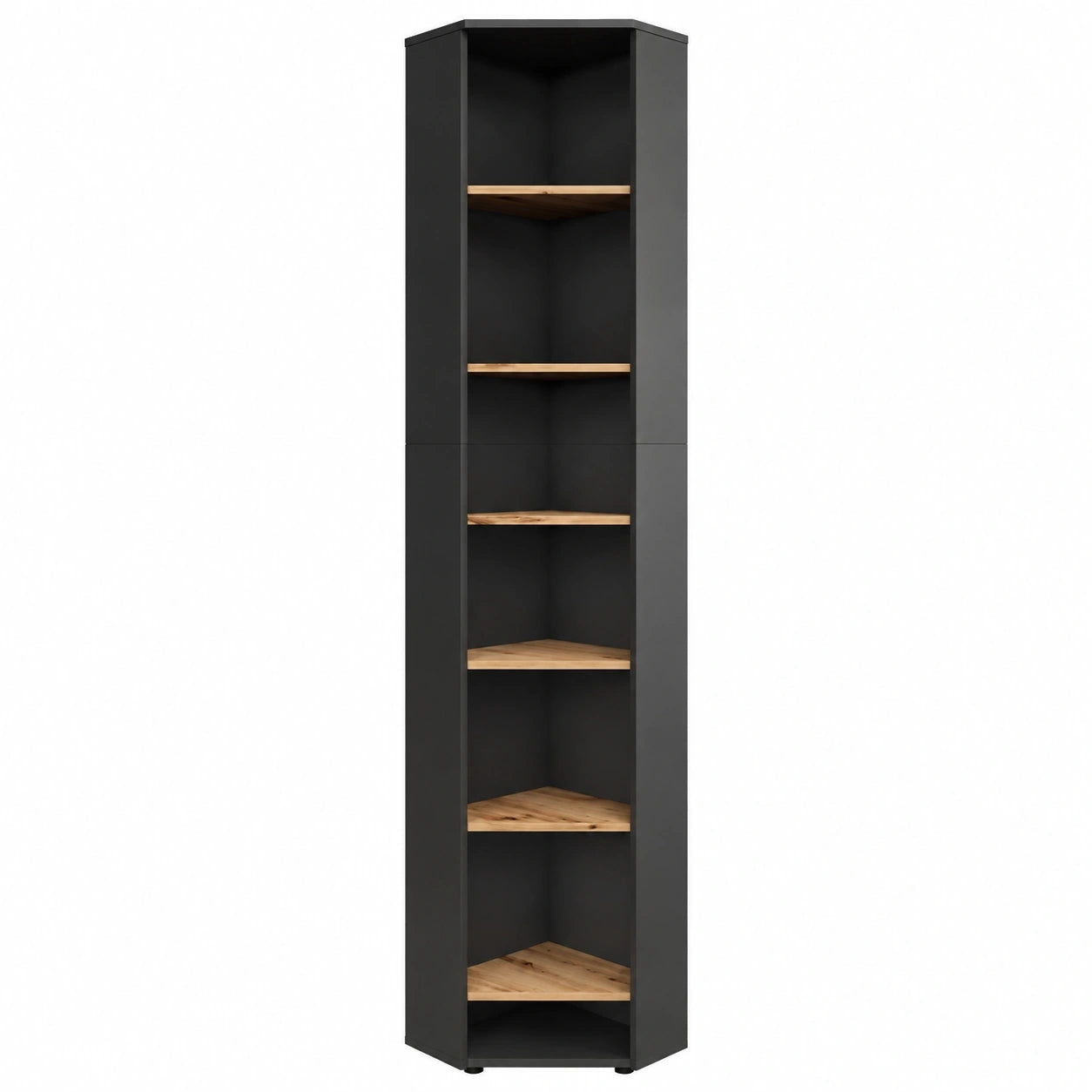 Vicco Bad Hochschrank Irma, Anthrazit/Artisan, 33 x 192 cm, 7 Fächer, platzsparende Aufbewahrung für Badezimmer