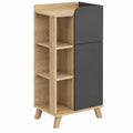 Vicco Badunterschrank Karen, 50x90 cm, Sonoma/Anthrazit, mit Tür und Schublade, ideal für Badzubehör