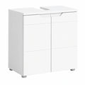 Modernes Waschbeckenunterschrank Solero mit Hochglanzfront, 63x59x34 cm, Weiß