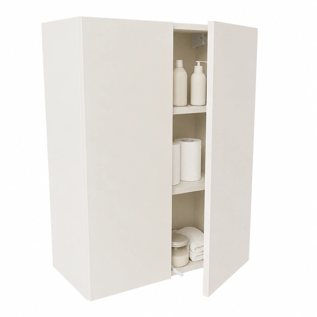 Hängender Badezimmerschrank mit Push-to-Open und Waschbeckenunterschrank, Wandschrank in Kaschmir, 78x60x30 cm