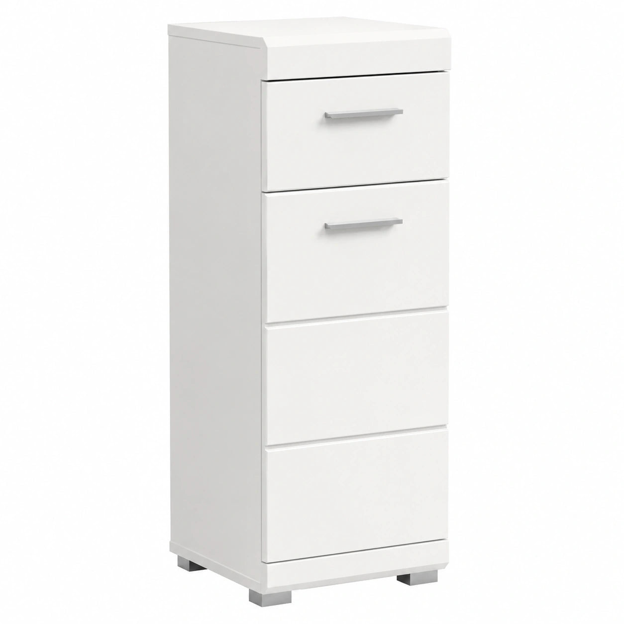Moderner Badezimmerschrank Scout 37x88x31 cm in Weiß Hochglanz - Robust und Stilvoll