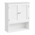 VASAGLE Wandschrank mit Lamellentüren und verstellbarem Fach, 20x60x70 cm, weiß