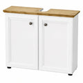 Stella Trading Landhausstil Waschbeckenunterschrank, Eiche Artisan/Weiß, 84x67x32cm