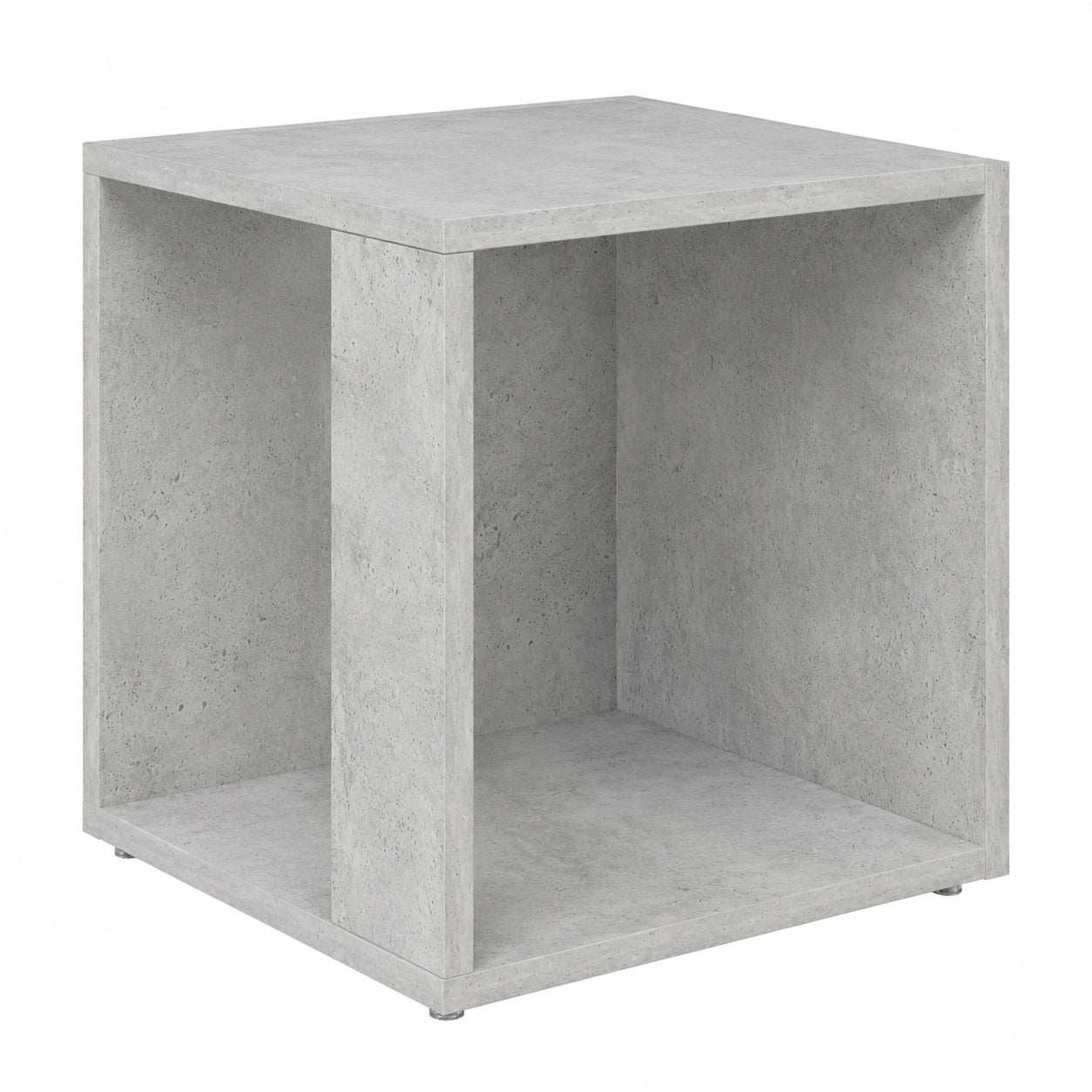 Moderner Beistelltisch aus Holzwerkstoff in Betongrau 33x33x34,5cm