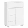 Moderner Badschrank mit verstellbarer Ablage und 4 Schubladen, weiß, 30 x 55 x 82 cm