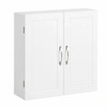 VASAGLE Hochwertiger Hängeschrank, 60x60x18 cm, Badezimmer-Wandschrank mit verstellbaren Regalen, Wolkenweiß