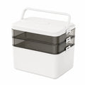 Tragbare 4-Etagen Medikamentenbox mit stabilem Griff | Perfekt für Zuhause, Reisen & Notfälle | Organisiertes Aufbewahrungssystem für Medikamente, Verbandszeug & Hygieneartikel