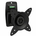 DIGITUS TV-Wandhalterung, neigbar 15°, drehbar 360°, bis 15 kg, für Monitore bis 27 Zoll, Schwarz