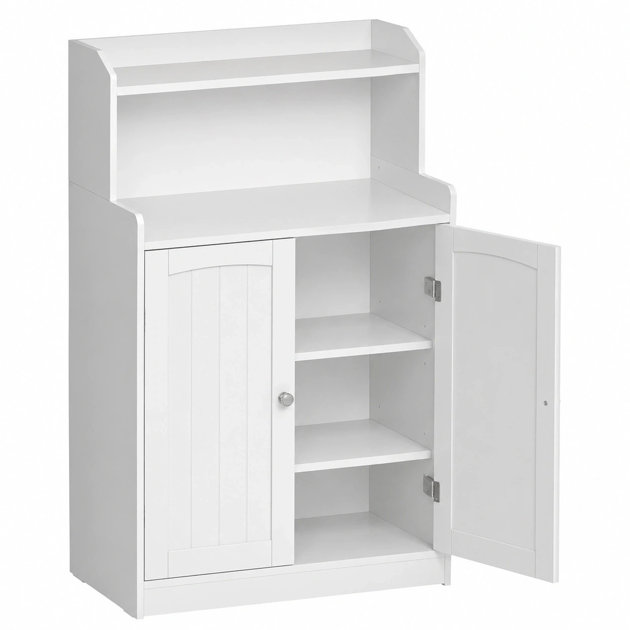 VASAGLE Mehrzweckschrank, höhenverstellbare Ablagen, 2 Türen, 30 x 60 x 100 cm, weiß